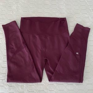 All in Motion Burgundy Seamless Leggings with Mesh Detailing Size XXL